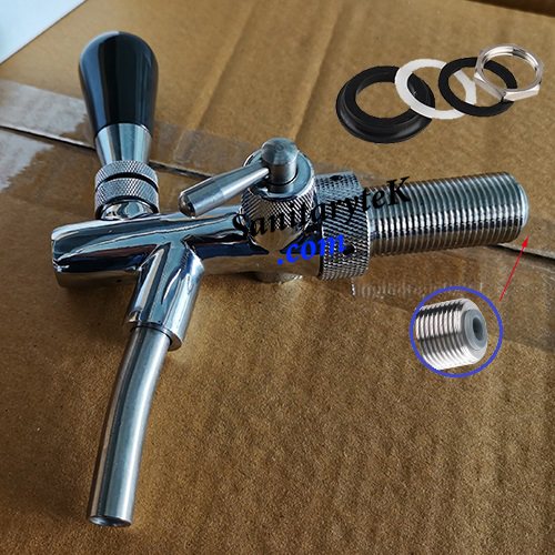 Compensator beer tap chrome plated