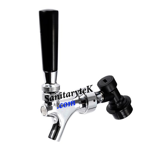 Beer faucet with cornelius ball lock disconnect