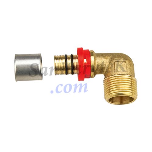 Press fittings for multilayer pipe