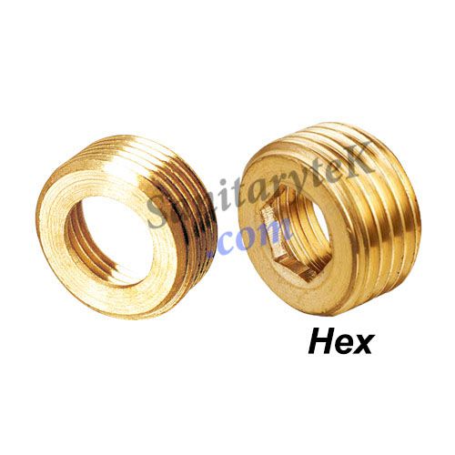 brass reduction with internal stop male-female
