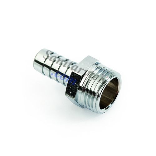 Brass hose connector with external thread