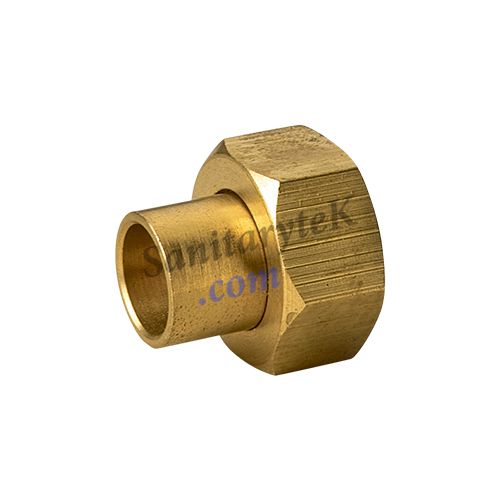 BRASS UNION 2 PIECES F-Cu WITH FLAT SEAL