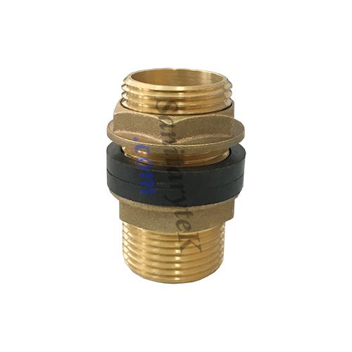 Brass Tank Outlet with Seals MxM Thread Water Tank Connection