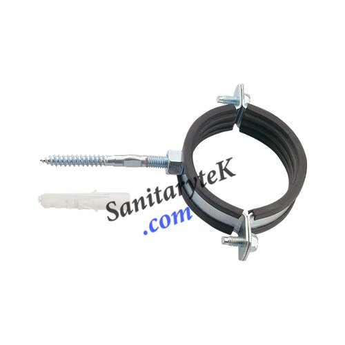 Rubber lined two-screw pipe clamp
