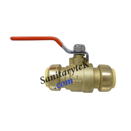 Push-Fit brass ball valve with lever