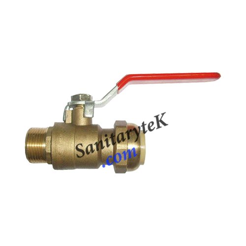 Push-Fit male ball valve with lever