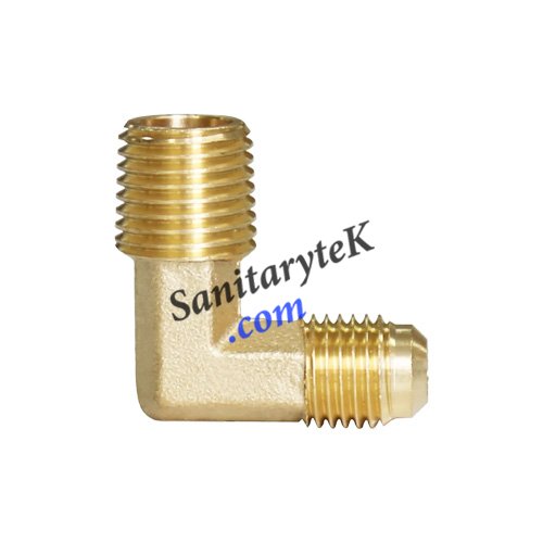 SAE Male Flare x NPT male Brass 90° Elbow