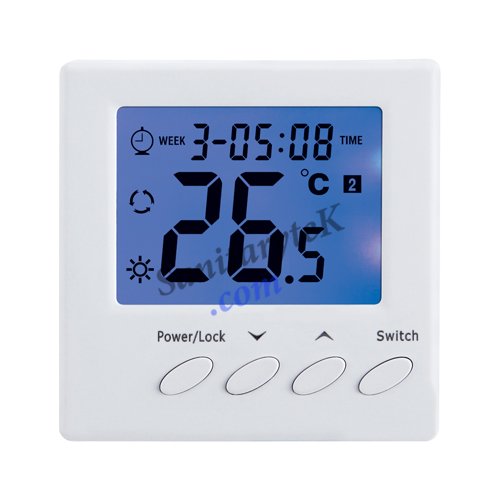 Digital room thermostat with weekly programme