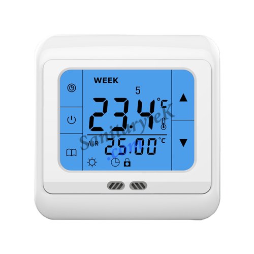 Touch screen floor heating thermostat