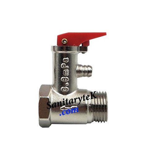 Safety valve M/F for water heaters with handle