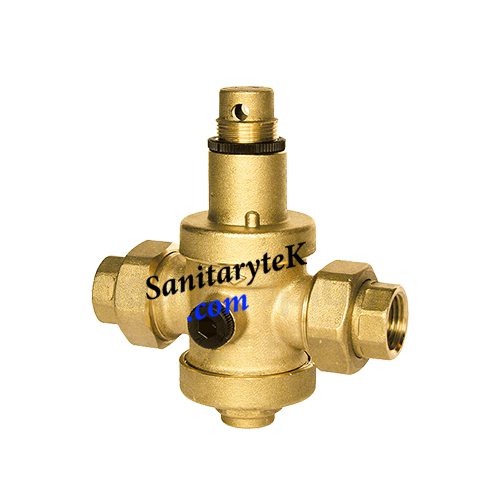 Pressure reducing valve - Brass hot forged piston type - 2 union female fittings