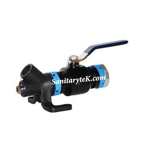 Aluminium ball valve with 2P outlet